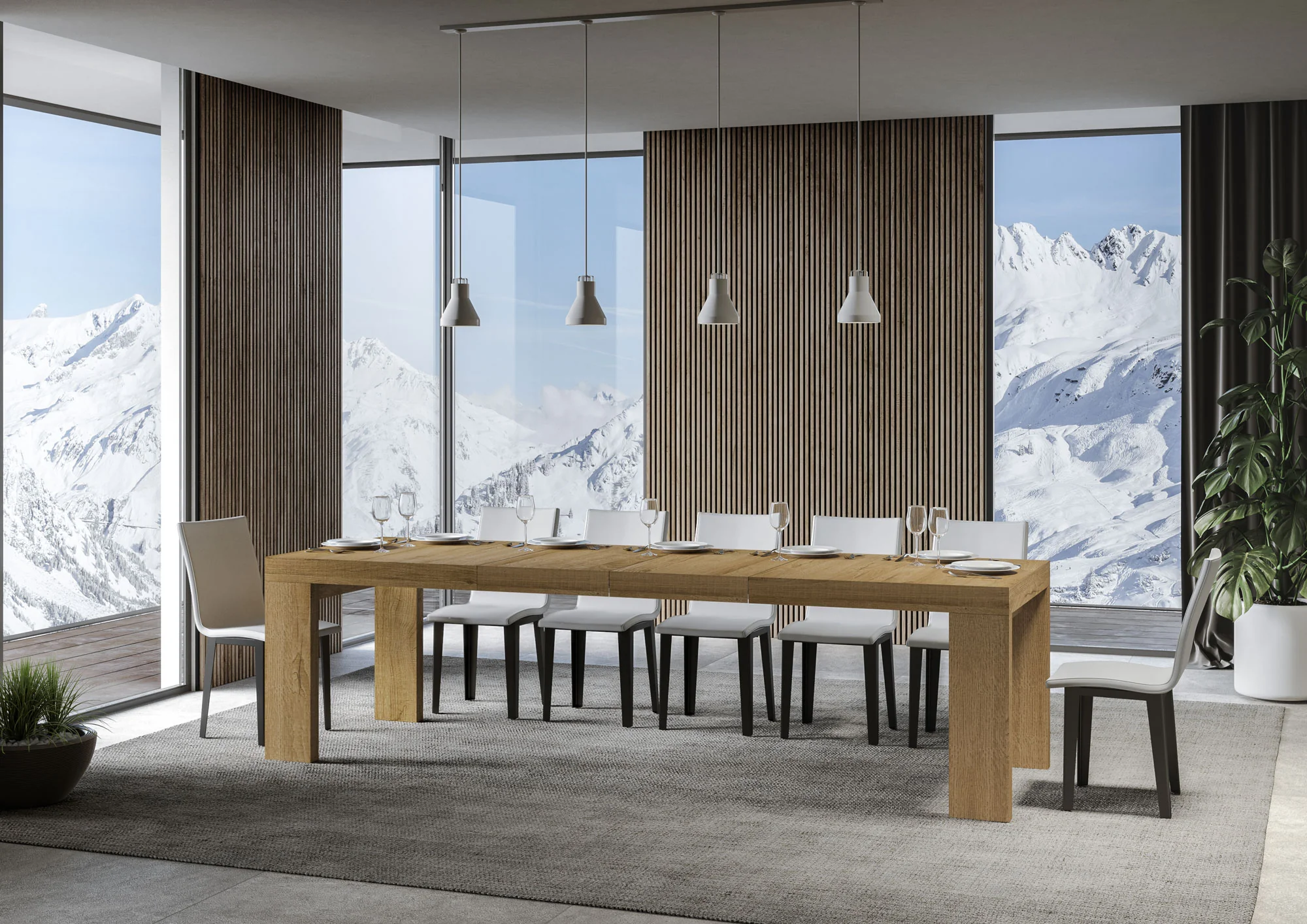 Tavolo allungabile Roxell Premium in diverse dimensioni e finiture - Image 82