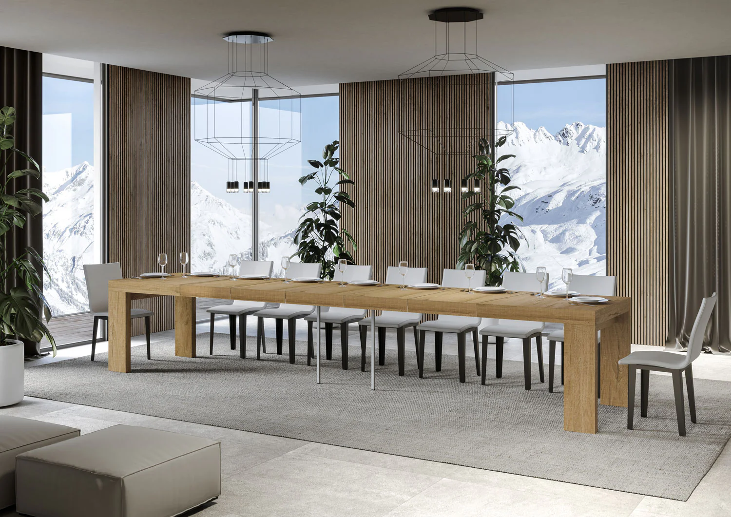Tavolo allungabile Roxell Premium in diverse dimensioni e finiture - Image 98