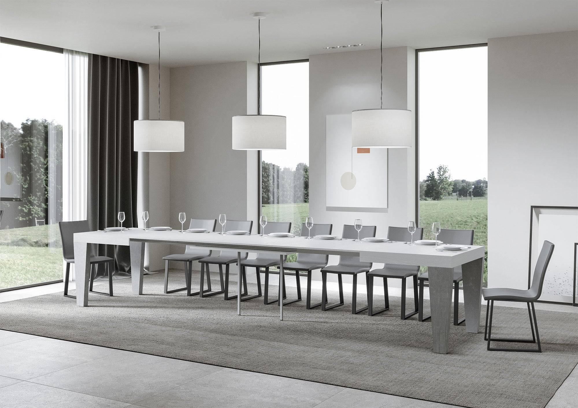 Tavolo allungabile Spimbo Mix piano e gambe in diverse finiture - Image 13