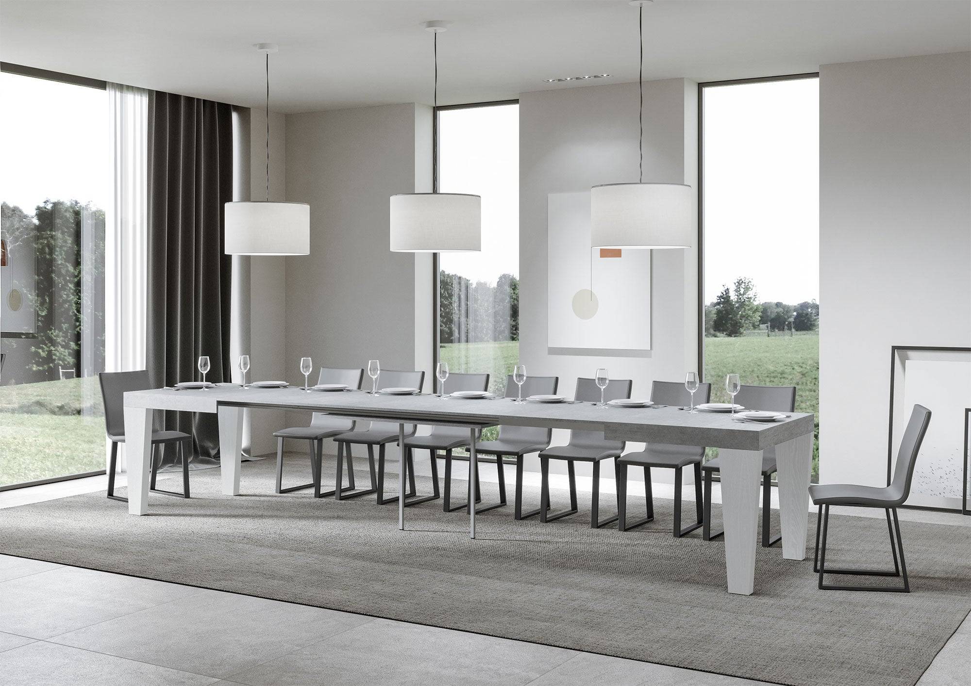 Tavolo allungabile Spimbo Mix piano e gambe in diverse finiture - Image 15