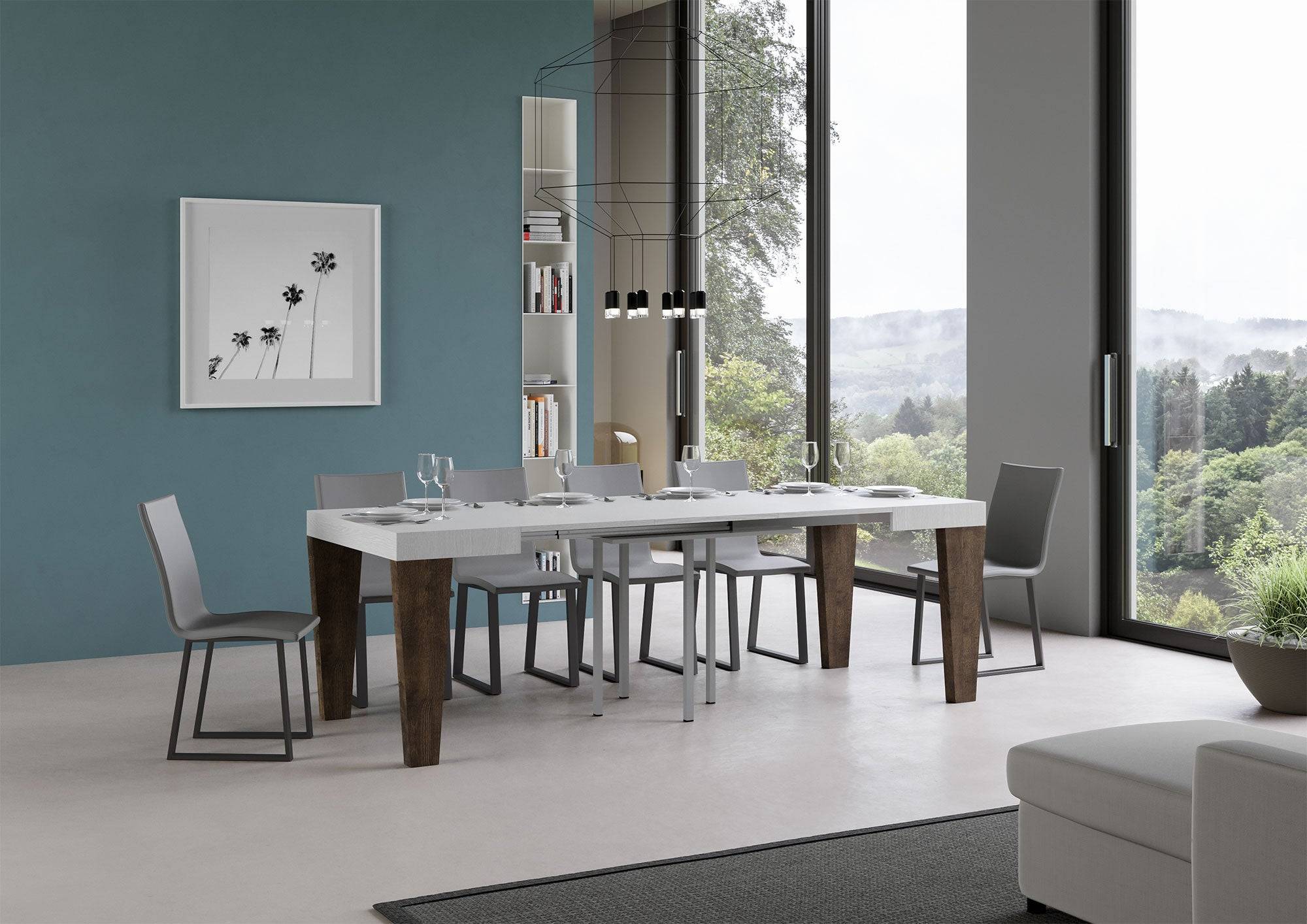 Tavolo allungabile Spimbo Mix piano e gambe in diverse finiture - Image 39