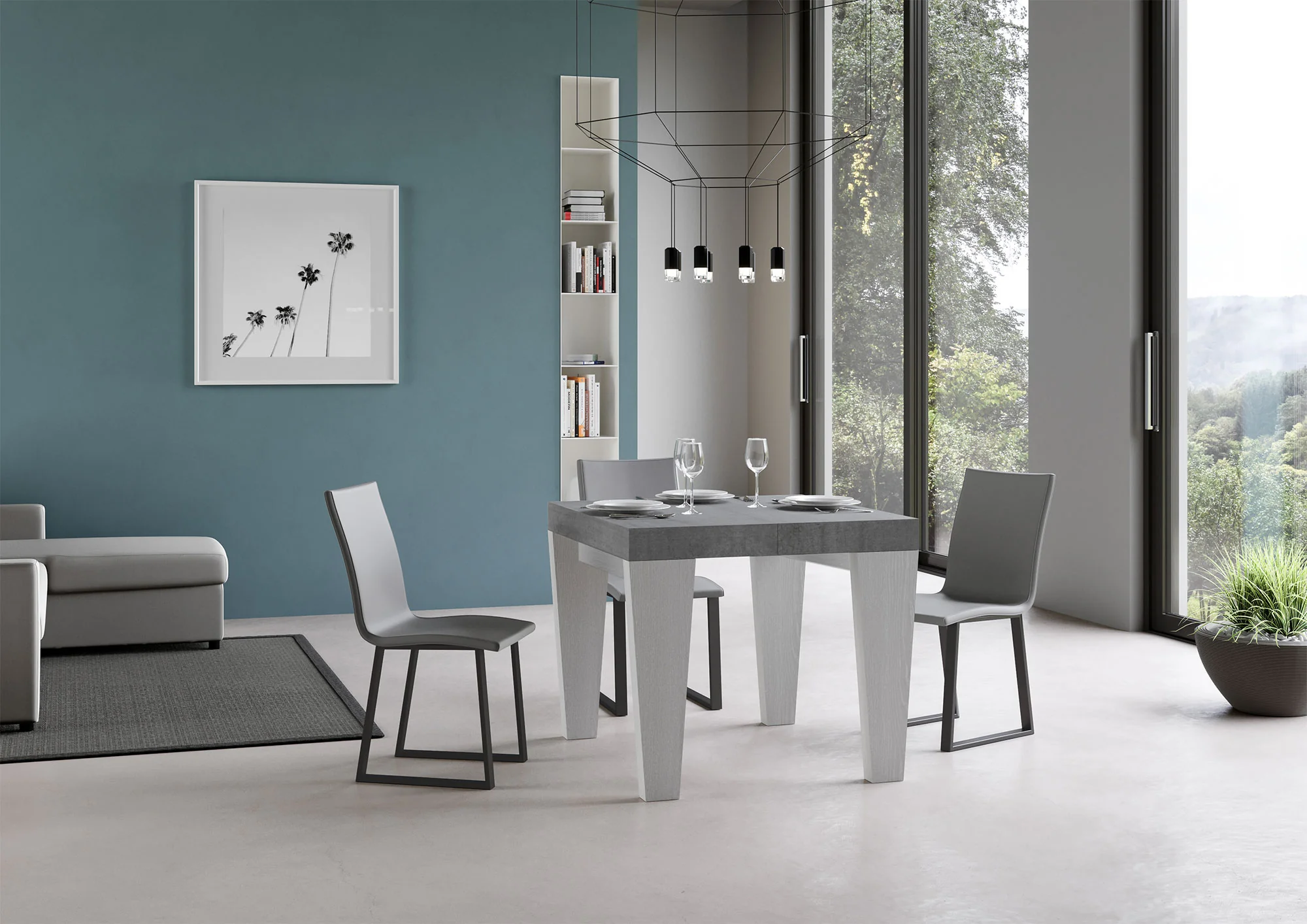Tavolo allungabile Spimbo Mix piano e gambe in diverse finiture - Image 42
