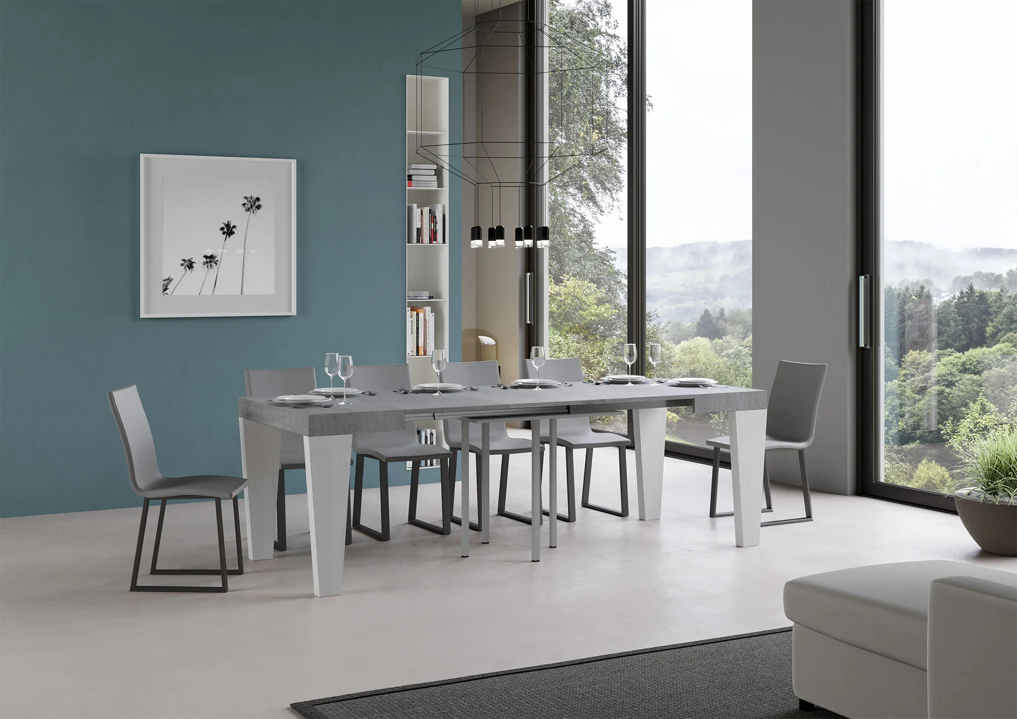 Tavolo allungabile Spimbo Mix piano e gambe in diverse finiture - Image 43