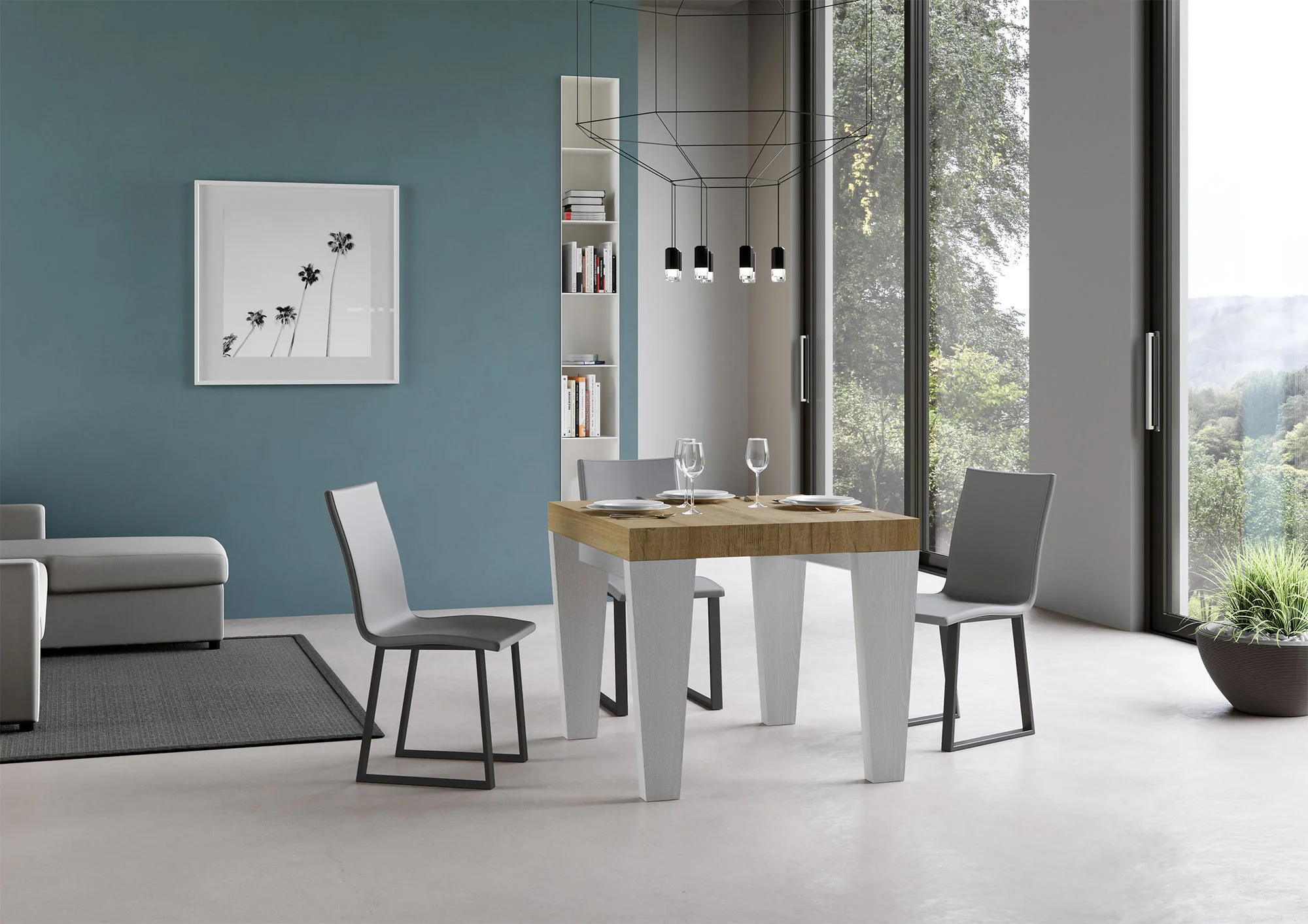Tavolo allungabile Spimbo Mix piano e gambe in diverse finiture - Image 46
