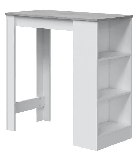 Tavolo Alto Cucina Bar Bianco/Cemento