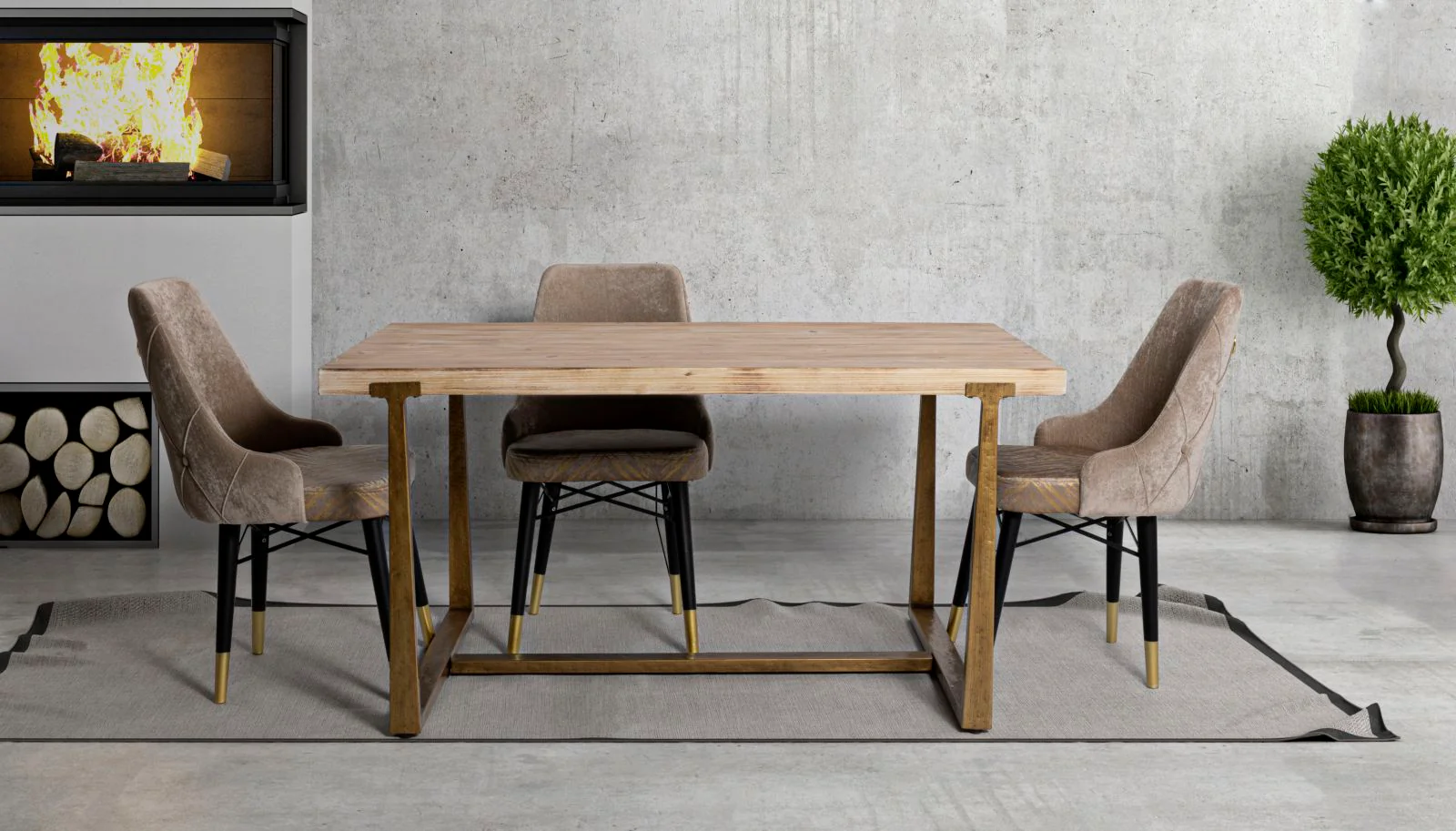 Tavolo Ankara design moderno 150x90 cm - Image 7