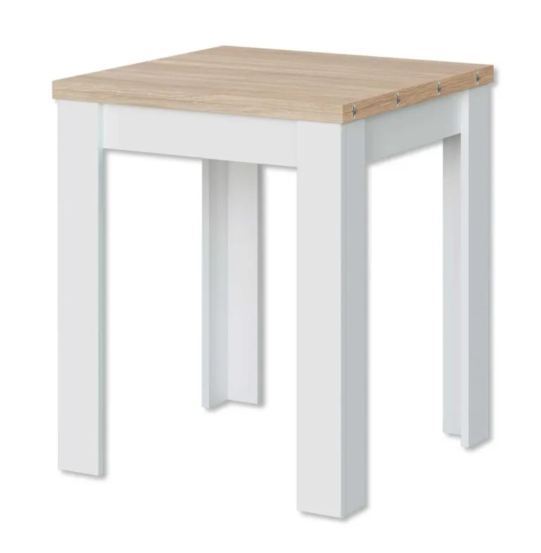 Tavolo espandibile 67x67/135-h79 rovere canadese/bianco artik - Image 3