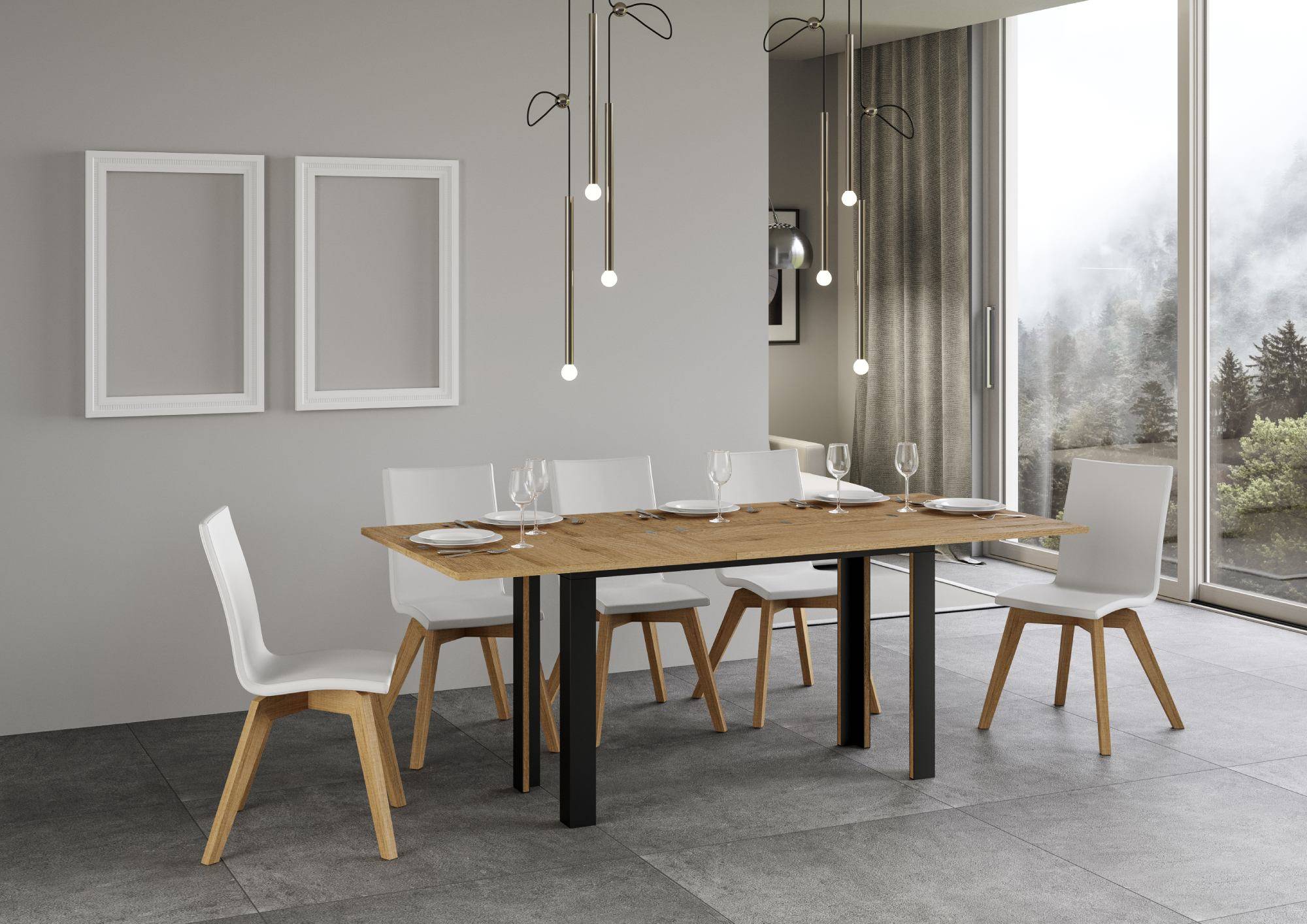 Tavolo apribile Linea Double con telaio Antracite - Image 10
