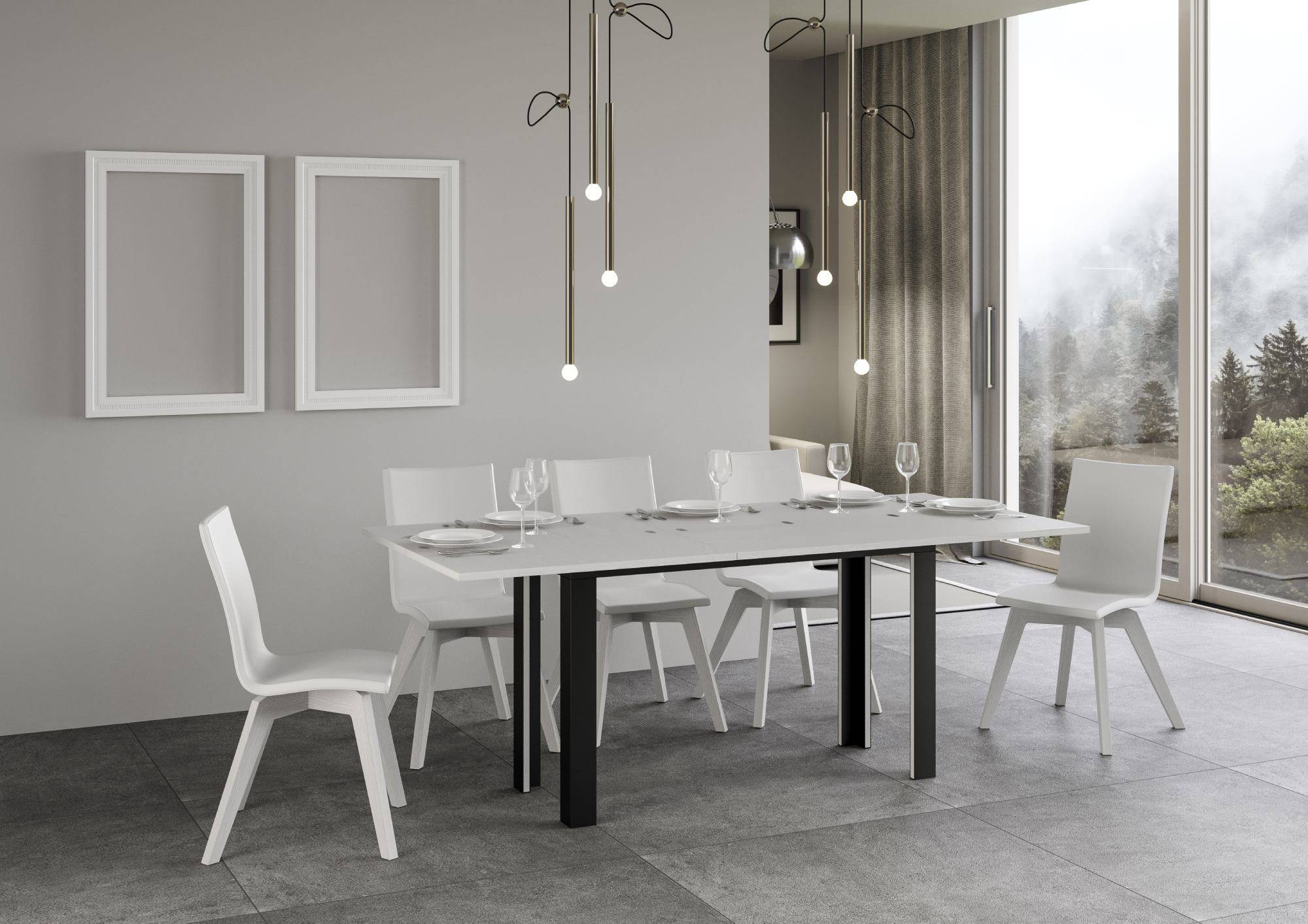 Tavolo apribile Linea Double con telaio Antracite - Image 11