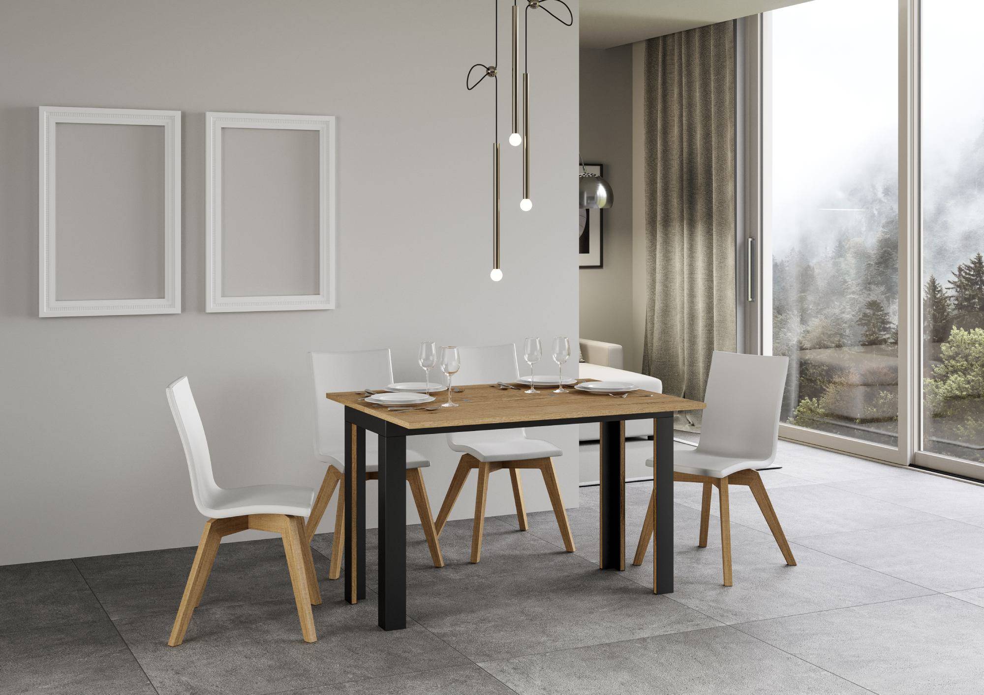 Tavolo apribile Linea Double con telaio Antracite - Image 3