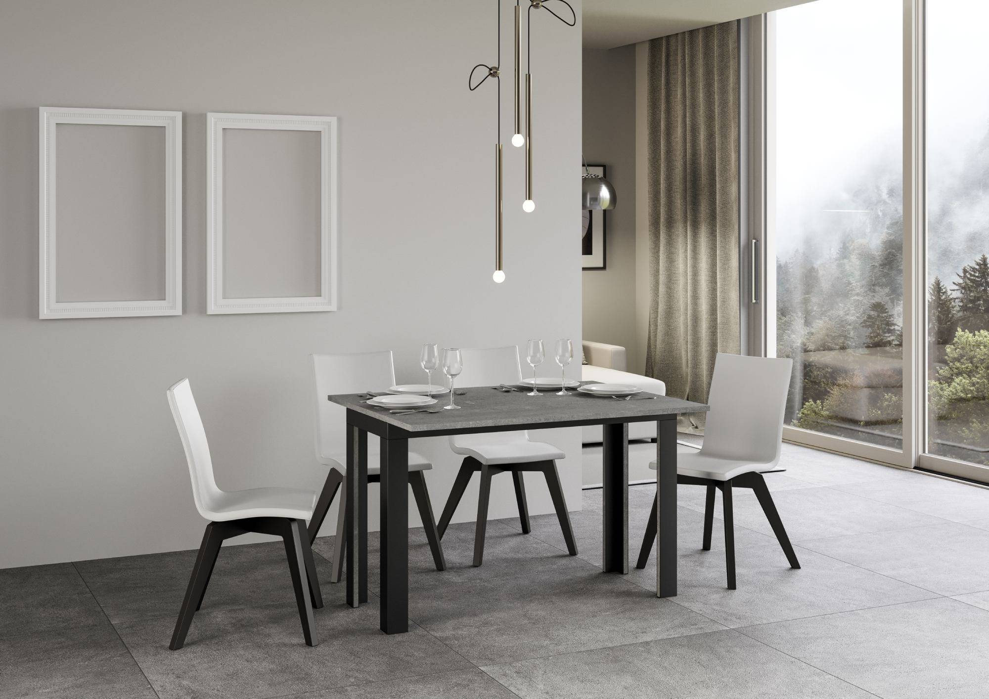 Tavolo apribile Linea Double con telaio Antracite - Image 7