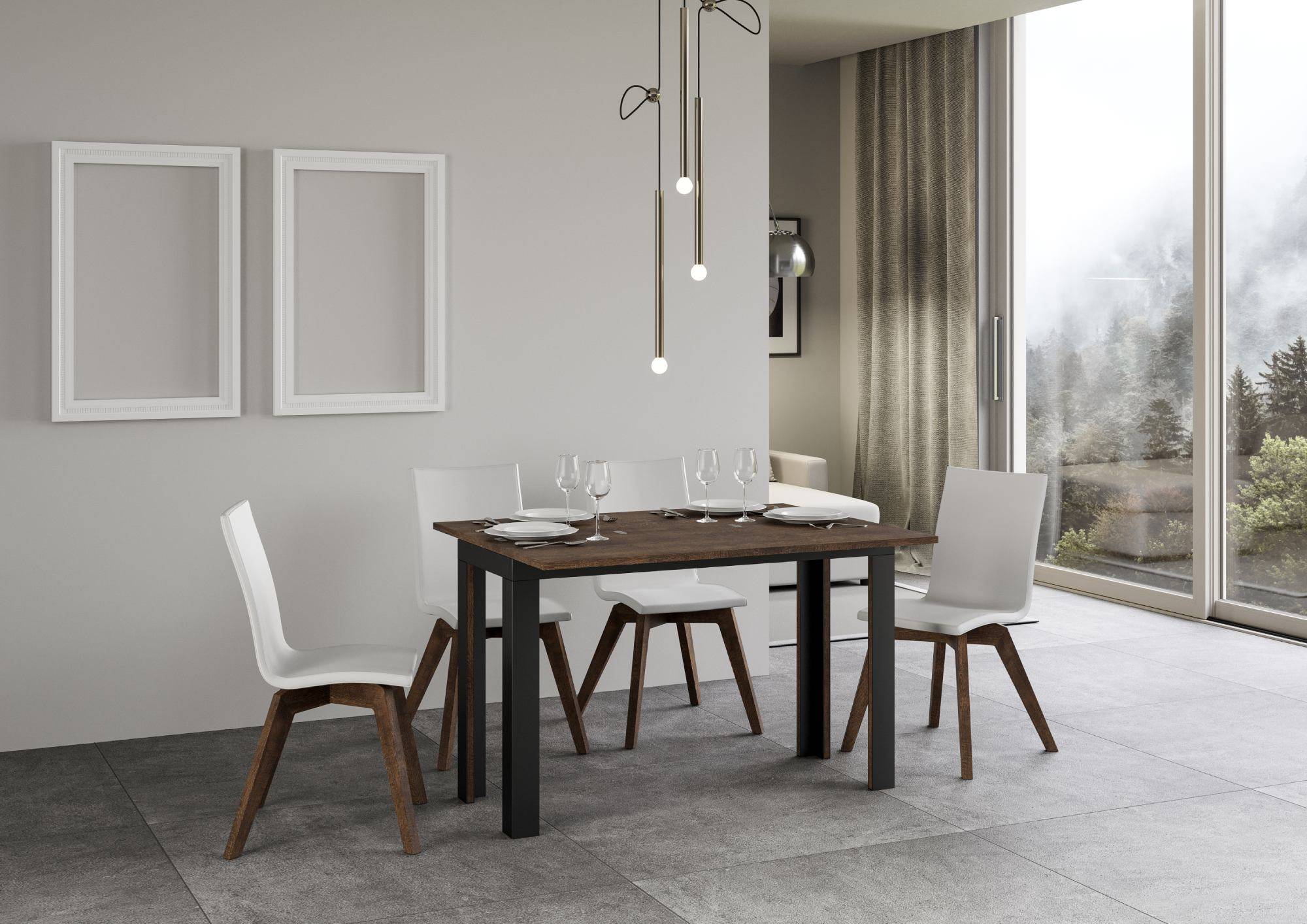 Tavolo apribile Linea Double con telaio Antracite - Image 9