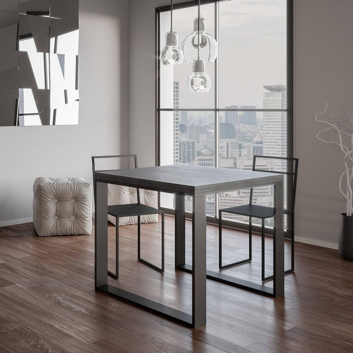 Tavolo apribile Tecno Libra con telaio Antracite, dimensioni 90x90/180 cm e 90x120/240 cm - Image 11