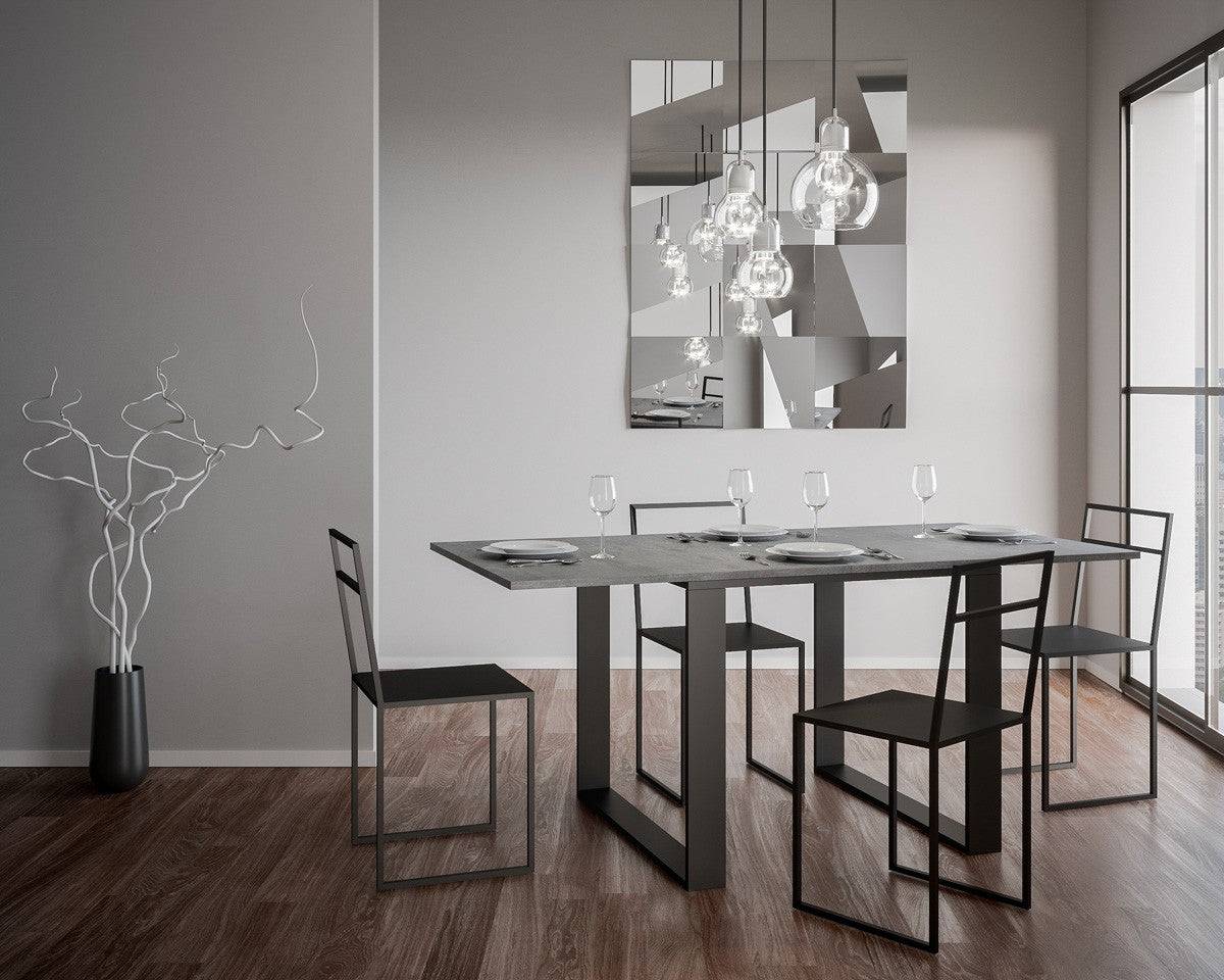 Tavolo apribile Tecno Libra con telaio Antracite, dimensioni 90x90/180 cm e 90x120/240 cm - Image 13