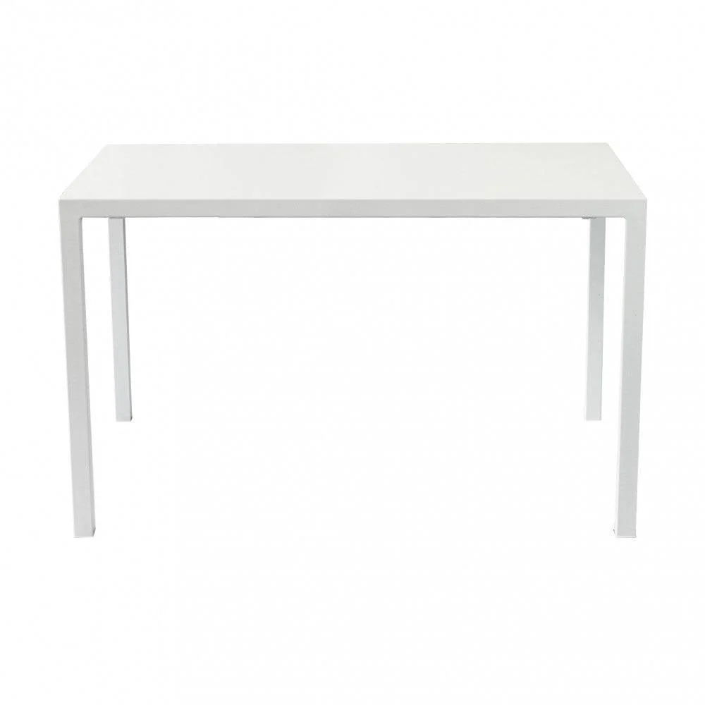 Tavolo Autolivellante Bianco, Forma Rettangolare, 80x120x76cm, Acciaio Verniciato