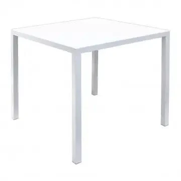 Tavolo autolivellante 80 x 80 bianco in acciaio verniciato a polvere - Image 3