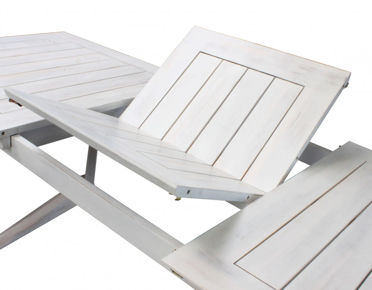 Tavolo allungabile Bali 150/200 x 90 in legno di acacia bianco - Image 4