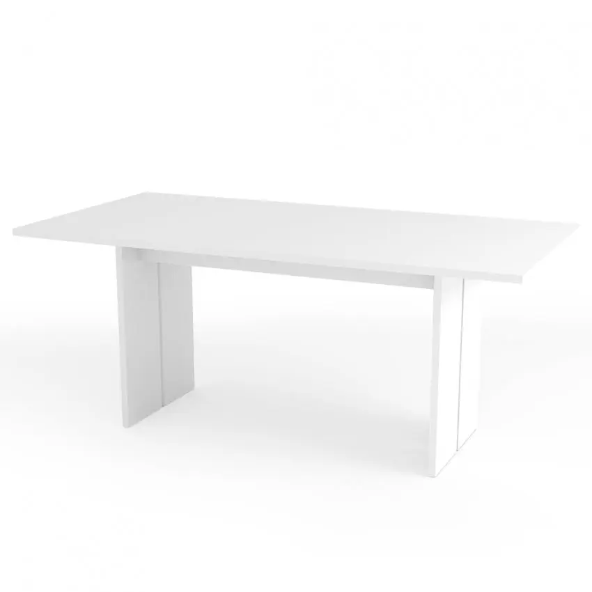 Tavolo moderno in design BOLOGNA - Colore bianco lucido - Image 2