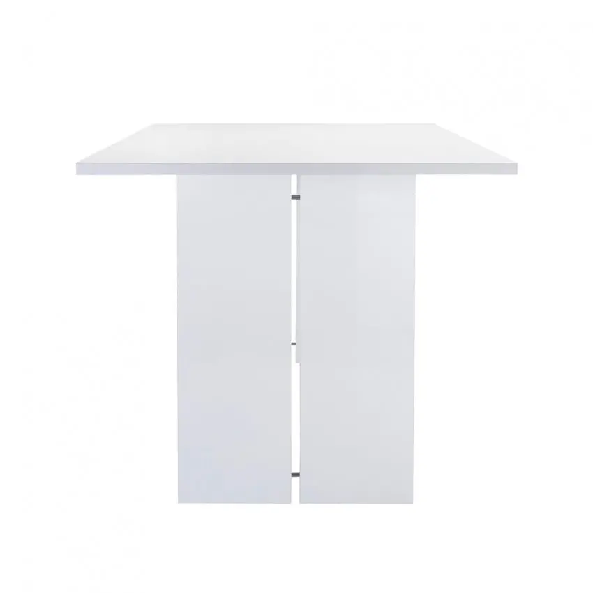 Tavolo moderno in design BOLOGNA - Colore bianco lucido - Image 3