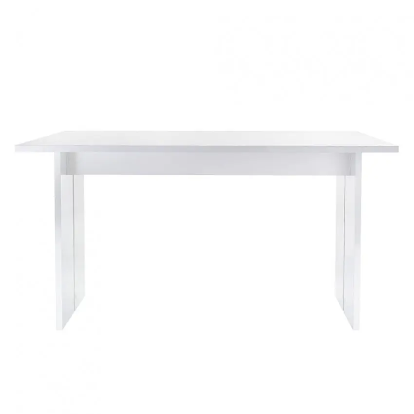 Tavolo moderno in design BOLOGNA - Colore bianco lucido - Image 4