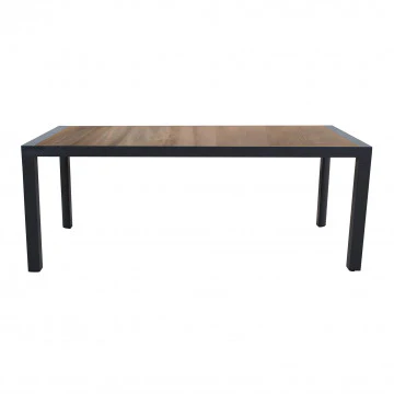 Tavolo Carson 195 x 90 - Struttura in alluminio con piano in ceramica effetto legno - Image 2