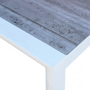 Tavolo Carson 195 x 90 - Struttura in alluminio con piano in ceramica effetto legno - Image 7
