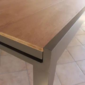 Tavolo Allungabile Cayman 160/240 X 95 in Alluminio Bianco/Taupe con Piano Polywood Teak - Image 15