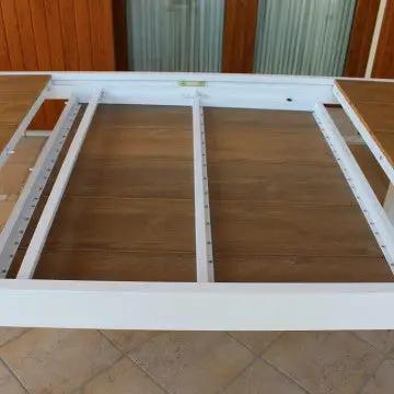 Tavolo Allungabile Cayman 160/240 X 95 in Alluminio Bianco/Taupe con Piano Polywood Teak - Image 8