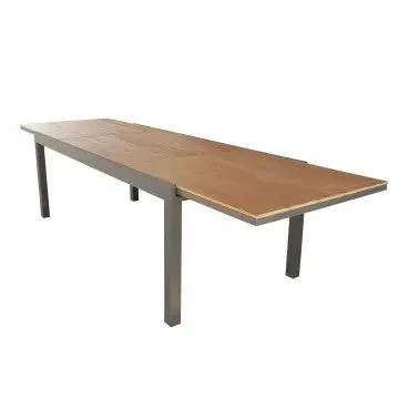 Tavolo allungabile Cayman in Alluminio con Piano in Polywood color Teak - Image 14