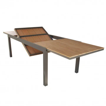 Tavolo allungabile Cayman in Alluminio con Piano in Polywood color Teak - Image 16