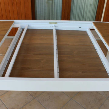 Tavolo allungabile Cayman in Alluminio con Piano in Polywood color Teak - Image 9