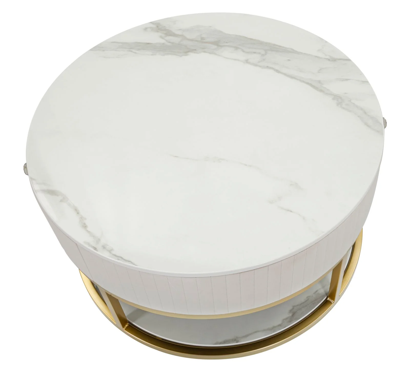 Tavolo da caffè elegante Montpellier crema cm ø 75x36 - Image 4