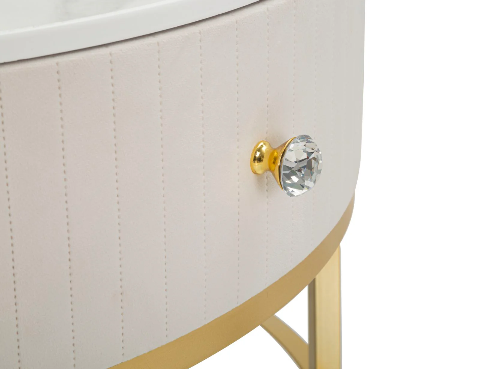 Tavolo da caffè elegante Montpellier crema cm ø 75x36 - Image 5