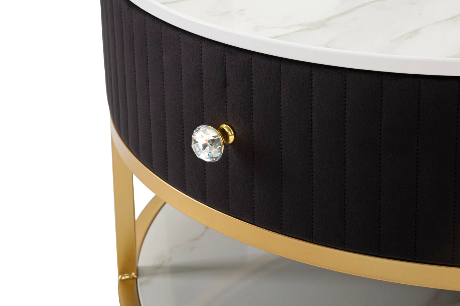 Tavolo da caffè rotondo Montpellier Nero Ø 75 cm - Eleganza e Funzionalità - Image 2