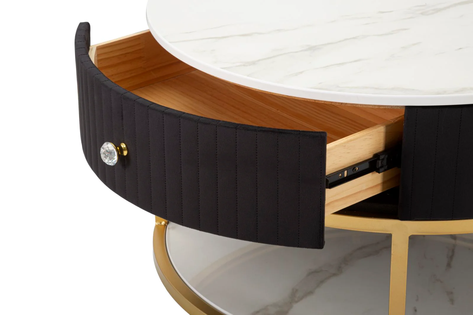 Tavolo da caffè rotondo Montpellier Nero Ø 75 cm - Eleganza e Funzionalità - Image 5