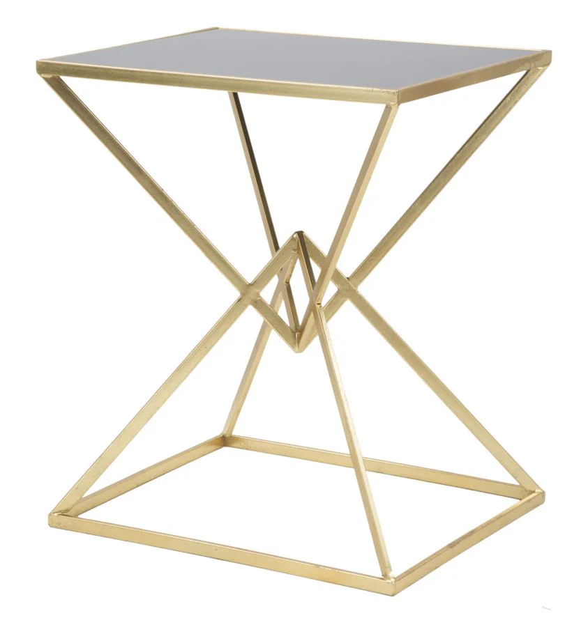 Tavolo da caffè geometrico in vetro temperato 57x46x68 cm - Image 3