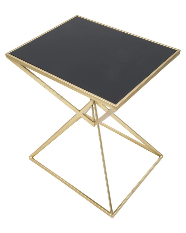 Tavolo da caffè geometrico in vetro temperato 57x46x68 cm - Image 4