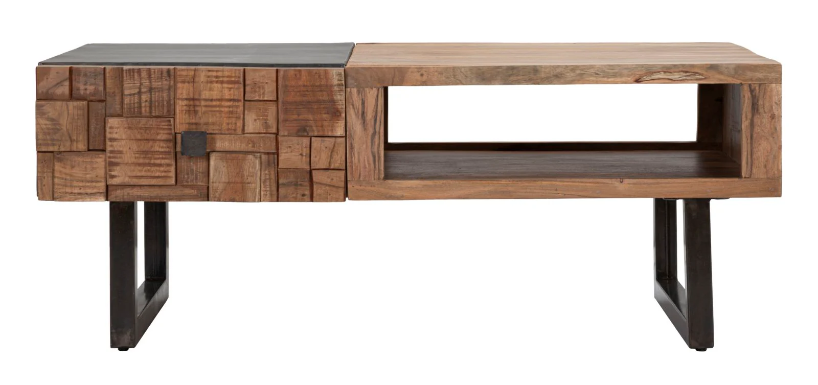 Tavolo da Caffè Mumbai in Legno di Acacia con Cassetti - Dimensioni 110x60x43 cm - Image 2