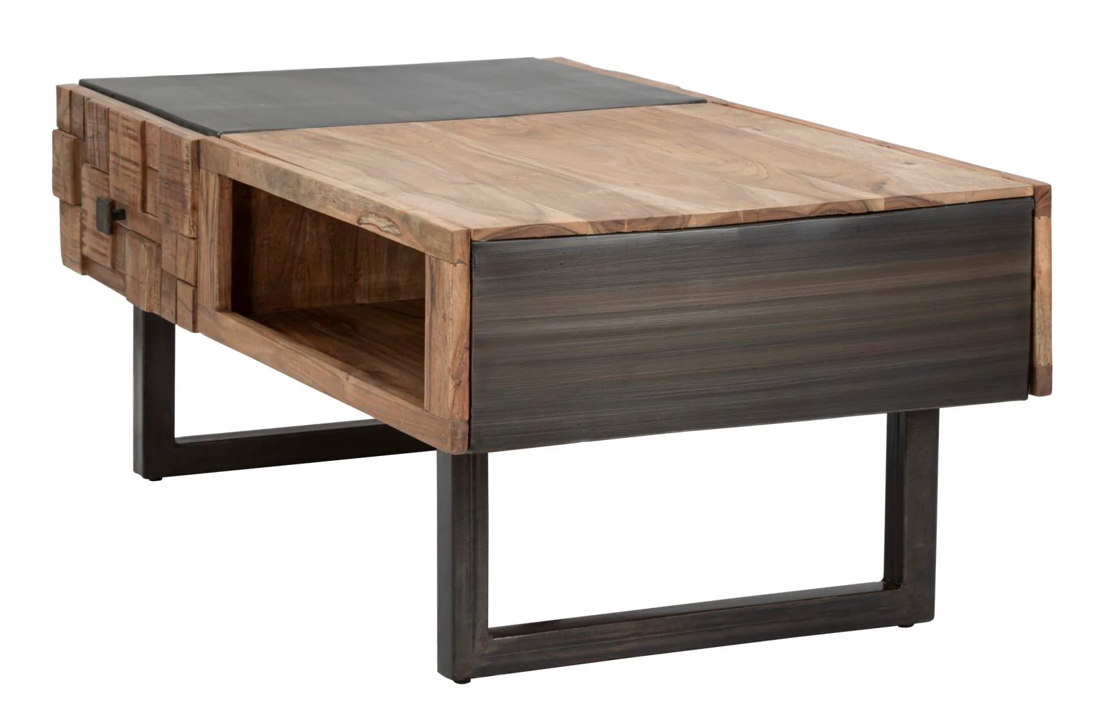 Tavolo da Caffè Mumbai in Legno di Acacia con Cassetti - Dimensioni 110x60x43 cm - Image 3