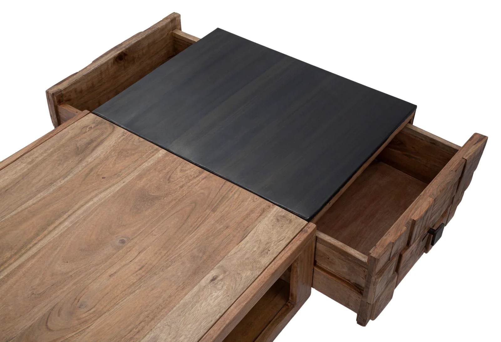 Tavolo da Caffè Mumbai in Legno di Acacia con Cassetti - Dimensioni 110x60x43 cm - Image 5