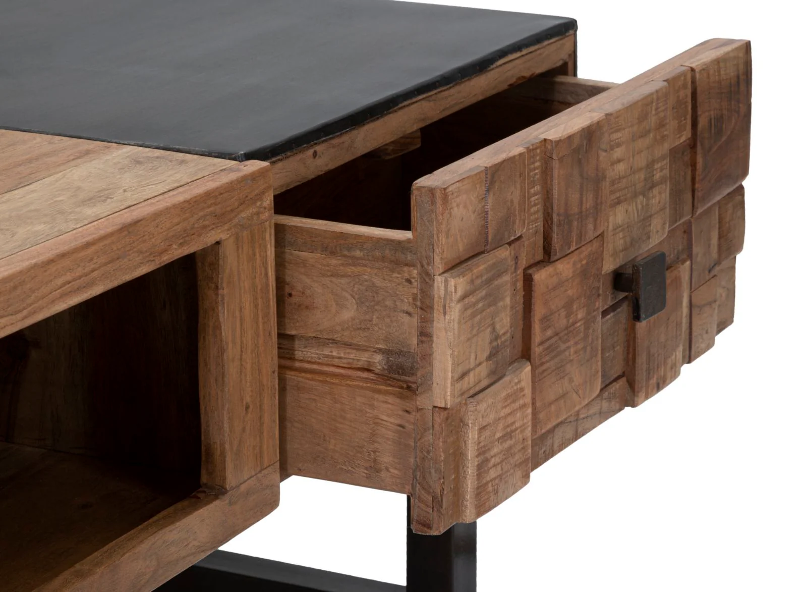 Tavolo da Caffè Mumbai in Legno di Acacia con Cassetti - Dimensioni 110x60x43 cm - Image 6