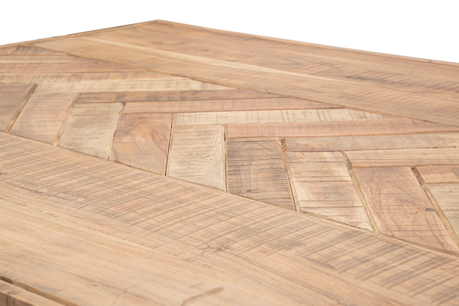Tavolo da pranzo in legno di acacia nicolitica 180x90 cm con gambe in metallo design industriale - Image 4