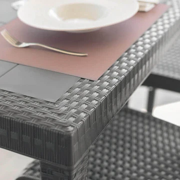 Tavolo Dallas 80 x 80 con Struttura in Plastica Stampata e Finitura Wicker - Image 11