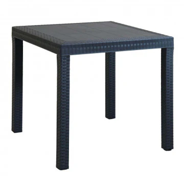 Tavolo Dallas 80 x 80 con Struttura in Plastica Stampata e Finitura Wicker - Image 12