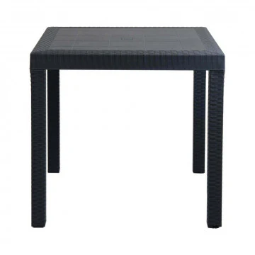 Tavolo Dallas 80 x 80 con Struttura in Plastica Stampata e Finitura Wicker - Image 13