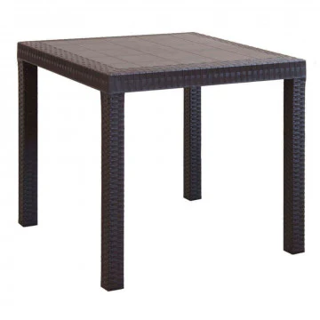 Tavolo Dallas 80 x 80 con Struttura in Plastica Stampata e Finitura Wicker - Image 19