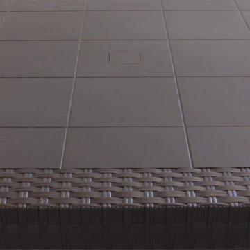 Tavolo Dallas 80 x 80 con Struttura in Plastica Stampata e Finitura Wicker - Image 2