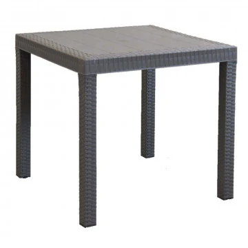 Tavolo Dallas 80 x 80 con Struttura in Plastica Stampata e Finitura Wicker - Image 20
