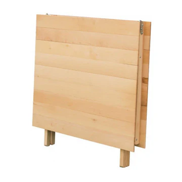 Tavolo doppio in legno di faggio 70 x 140 colore naturale - Image 4