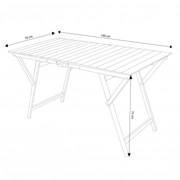 Tavolo doppio in legno di faggio 70 x 140 colore naturale - Image 6